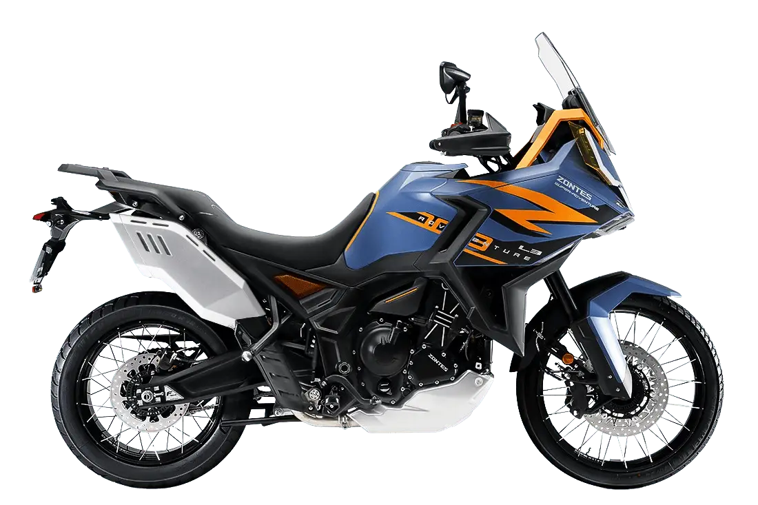 Moto trail tricilíndrica Zontes 703 F Adventure en Zontes Barcelona